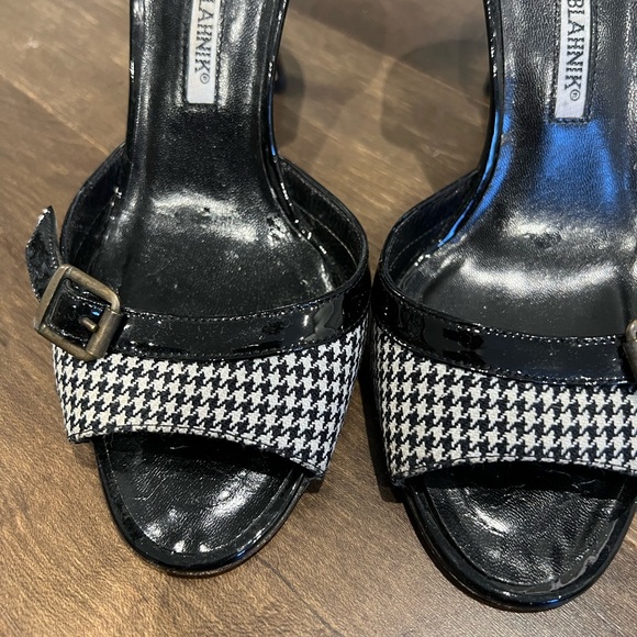 Manolo Blahnik D'orsay pumps, houndstooth with black patent leather size 36 - Picture 4 of 6
